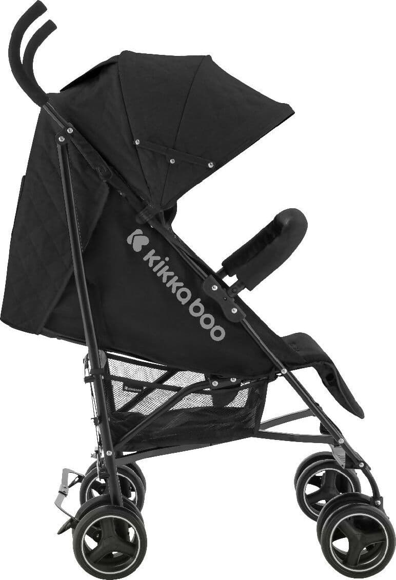 KIKKABOO Passeggino BEETLE - Passeggino da viaggio omologato fino a 22 kg - Pieghevole, Leggero, Compatto, colore NERO - telaio in alluminio, Chiusura Compatta, Schienale Reclinabile e Regolabile, Poggiagambe in Passeggini compatti Sanitaria Gioia del Bimbo - Villa San Giovanni, commercioVirtuoso.it