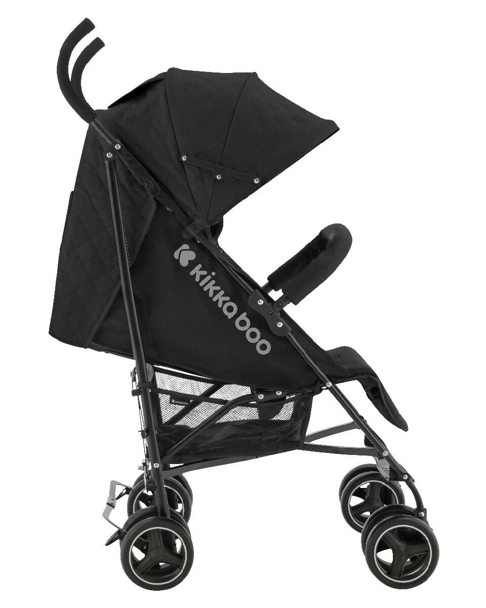 KIKKABOO Passeggino BEETLE - Passeggino da viaggio omologato fino a 22 kg - Pieghevole, Leggero, Compatto, colore NERO - telaio in alluminio, Chiusura Compatta, Schienale Reclinabile e Regolabile, Poggiagambe in Passeggini compatti Sanitaria Gioia del Bimbo - Villa San Giovanni, commercioVirtuoso.it