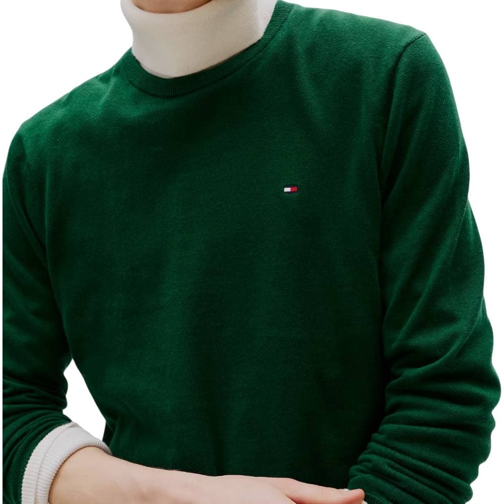Tommy Hilfiger pullover verde bosco MW0MW39999MQ8 in Maglioni Prodotti di Classe - Nocera Superiore, commercioVirtuoso.it
