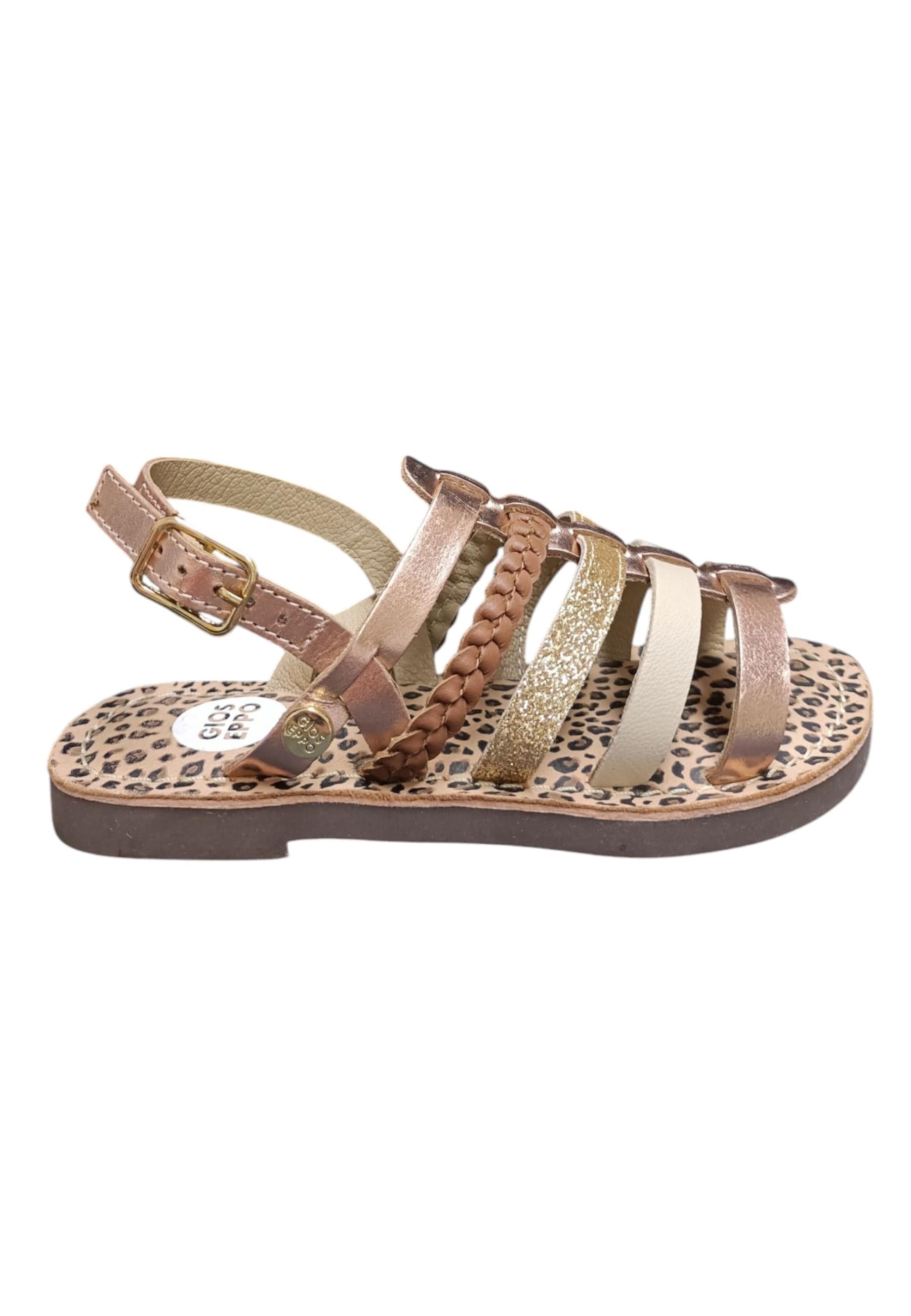 Sandali bambina Gioseppo Harwich oro rosato pelle - 6