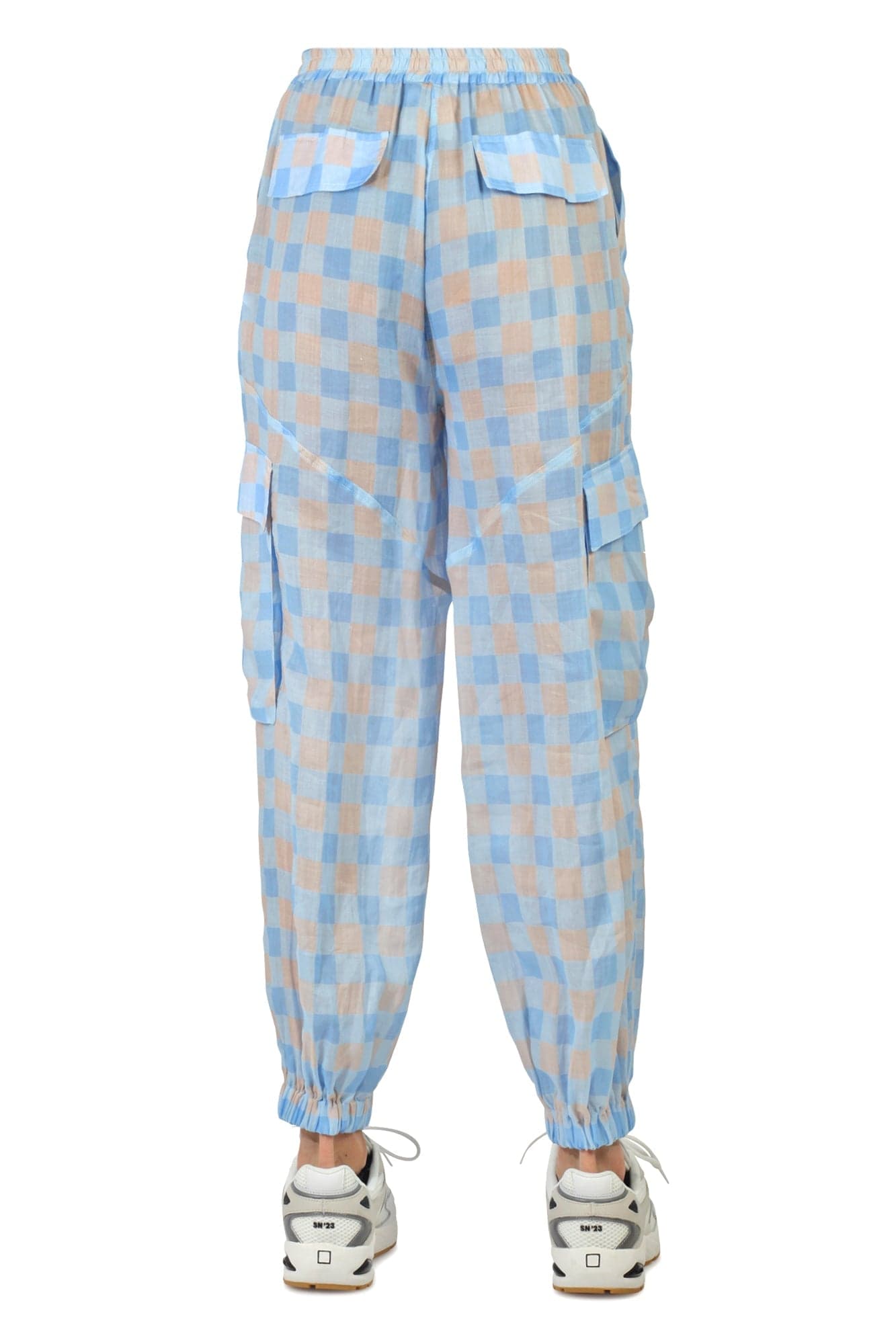 Semi-Couture Semi Couture - Pantalone - 431792 - Fantasia Azzurro da donna in Pantaloni Drestige - Casamassima, commercioVirtuoso.it