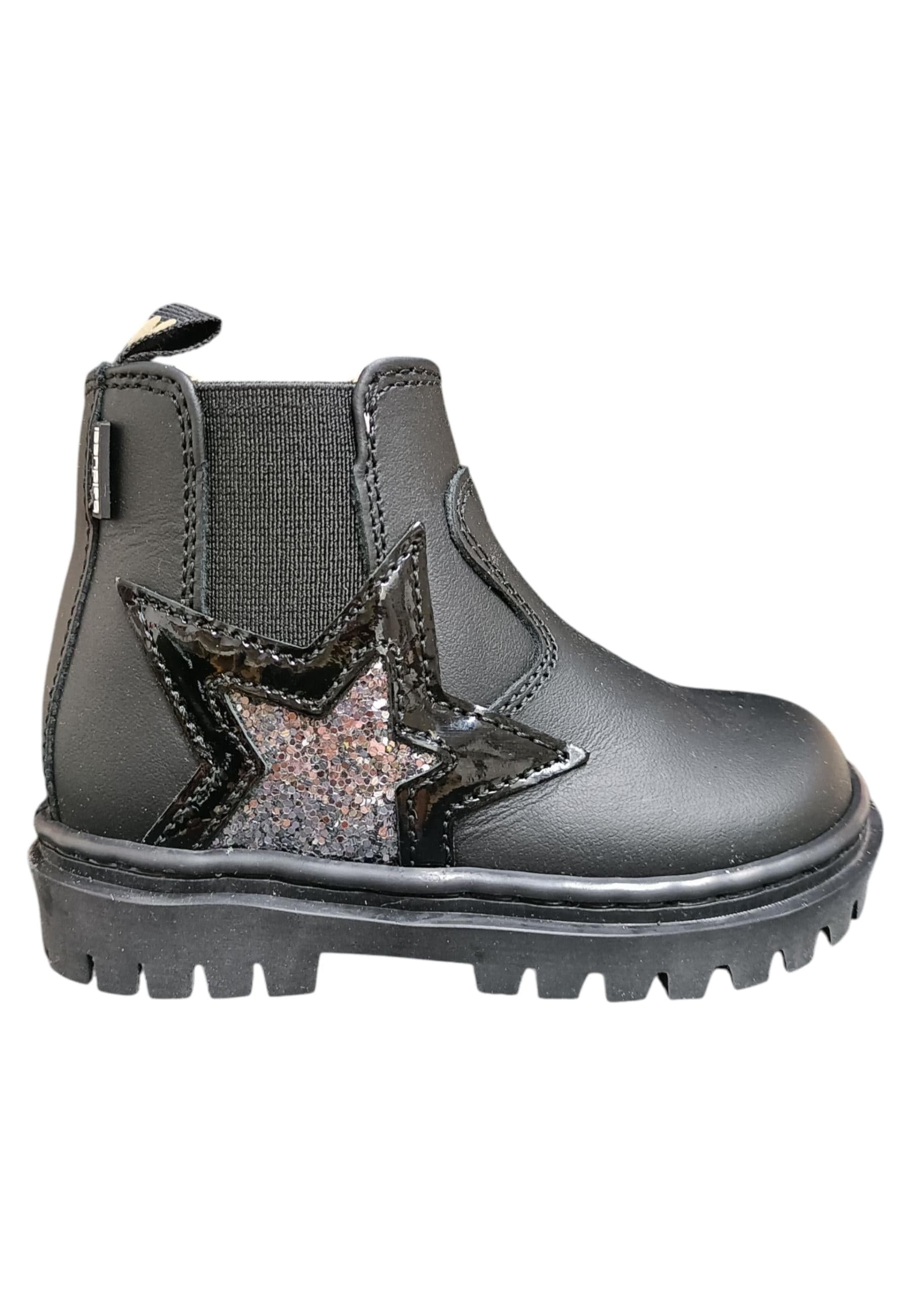 Stivaletti bambina Balducci Volga nero argento pelle - Primi passi Made in Italy - 6