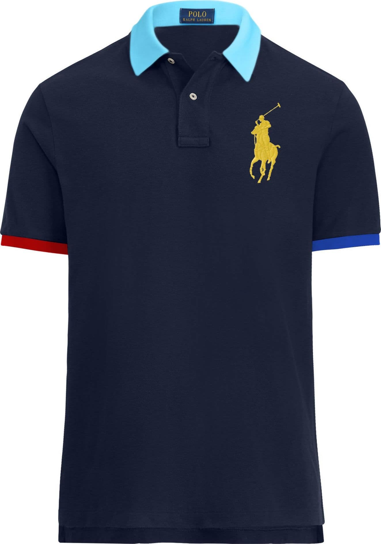 Ralph Lauren Polo Uomo Multi Colore Polo Colorata Custom Slim-Fit Mezze Maniche Maglia Polo Con Colletto Big Pony in Polo Euforia - Bronte, commercioVirtuoso.it