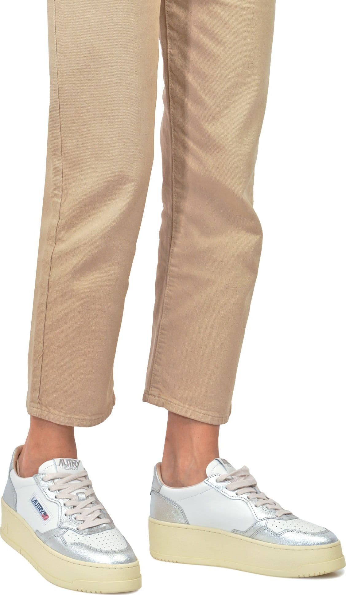 AUTRY Autry - Sneakers - 460606 - Argento/Bianco da donna in Sneaker casual Drestige - Casamassima, commercioVirtuoso.it
