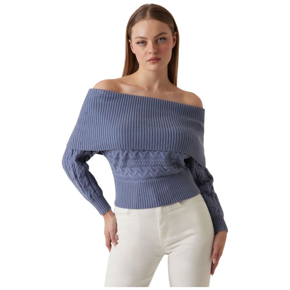Guess maglione a trecce scollo Bardot W5BR55Z2ZK2G7HZ