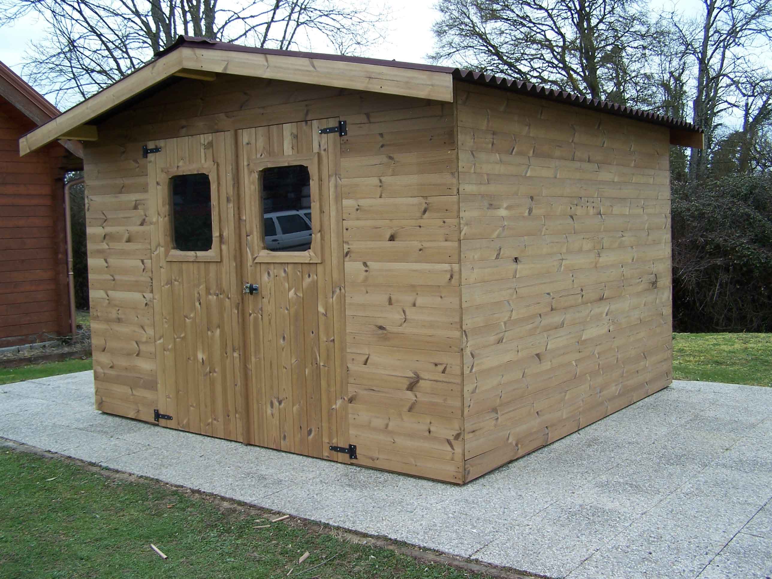 Casetta In Legno Termo-trattato Spessore 19mm Doppia pendenza Senza Pavimento 240x240cm THE 2420.02 N Foresta