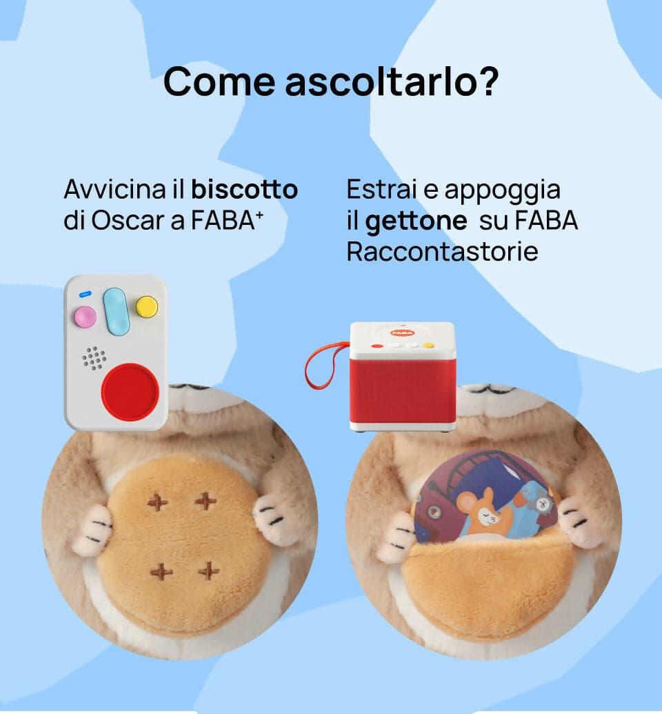 FABA Tutti a nanna con Oscar! - storie e fiabe sonore - gioco sonoro educativo - RACCONTASTORIE NON INCLUSO in Animali di peluche Sanitaria Gioia del Bimbo - Villa San Giovanni, commercioVirtuoso.it