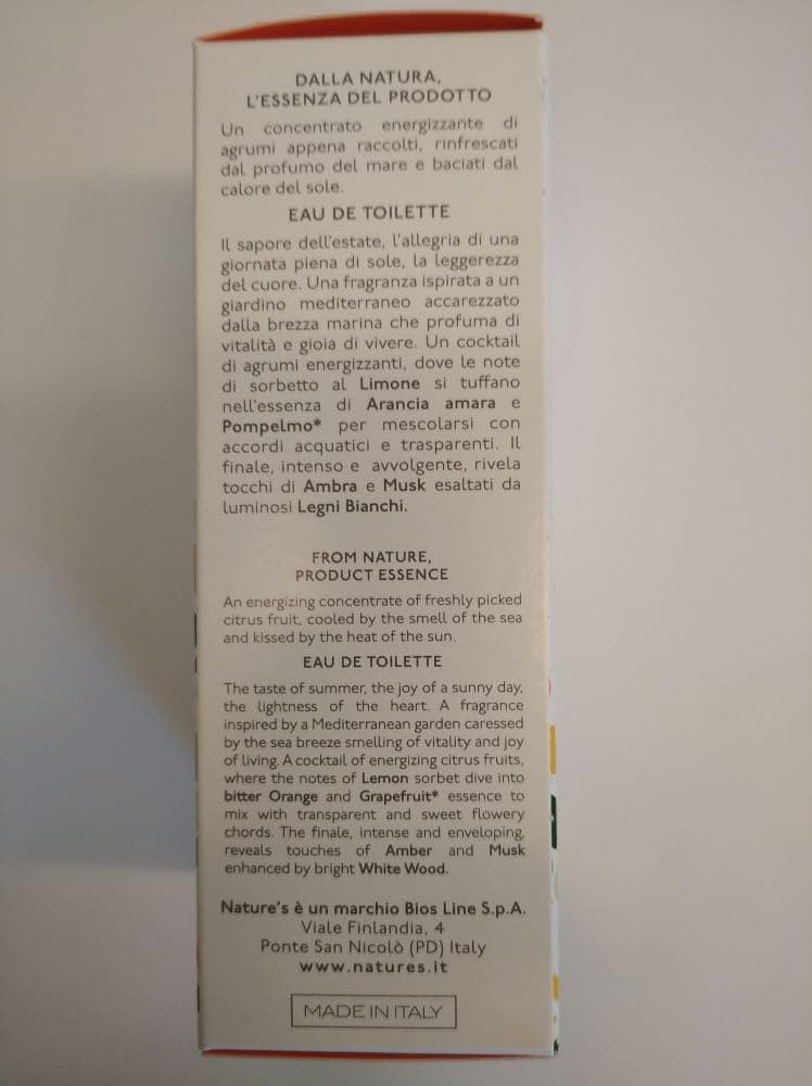 Nature's Giardino D' Agrumi Eau De Toilette 50 Millilitri - Naturopatica shop & therapy