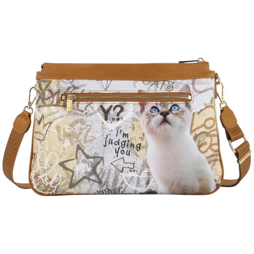 YNot borsa a tracolla shoulder bag stampa Gatto linea Metro Chic MTC016S5 Borse YNot