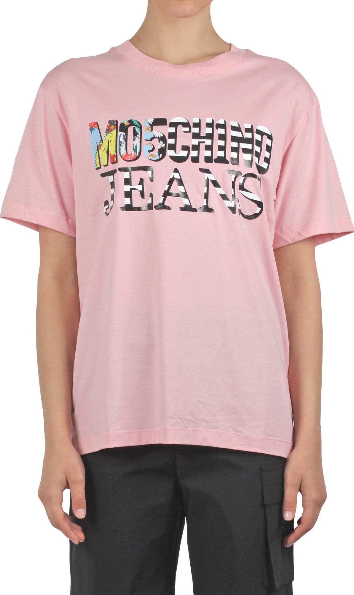 MO5CH1NO JEANS - MOSCHINO MO5CH1NO JEANS - Moschino - T-shirt - 431641 - Rosa da donna in T-shirt Drestige - Casamassima, commercioVirtuoso.it