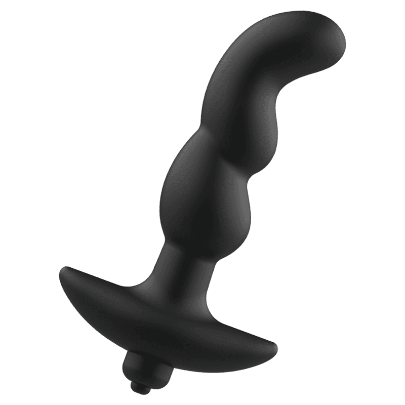 Plug Anale Vibrante Nero Curvo in Silicone Punto P Waterproof vibrazioni in prodotto Erosdom - Palmi, commercioVirtuoso.it