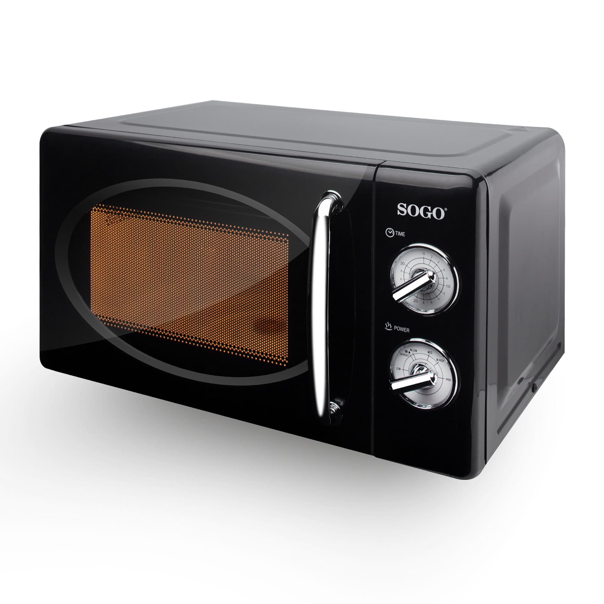Forno a Microonde Retrò 20L 700W SOGO- Senza Grill, 5 Livelli di Potenza, Timer 30 Min, Funzione Scongelamento, Piatto Girevole 245mm in Forni a microonde standard SellUp - Bassano del Grappa, commercioVirtuoso.it
