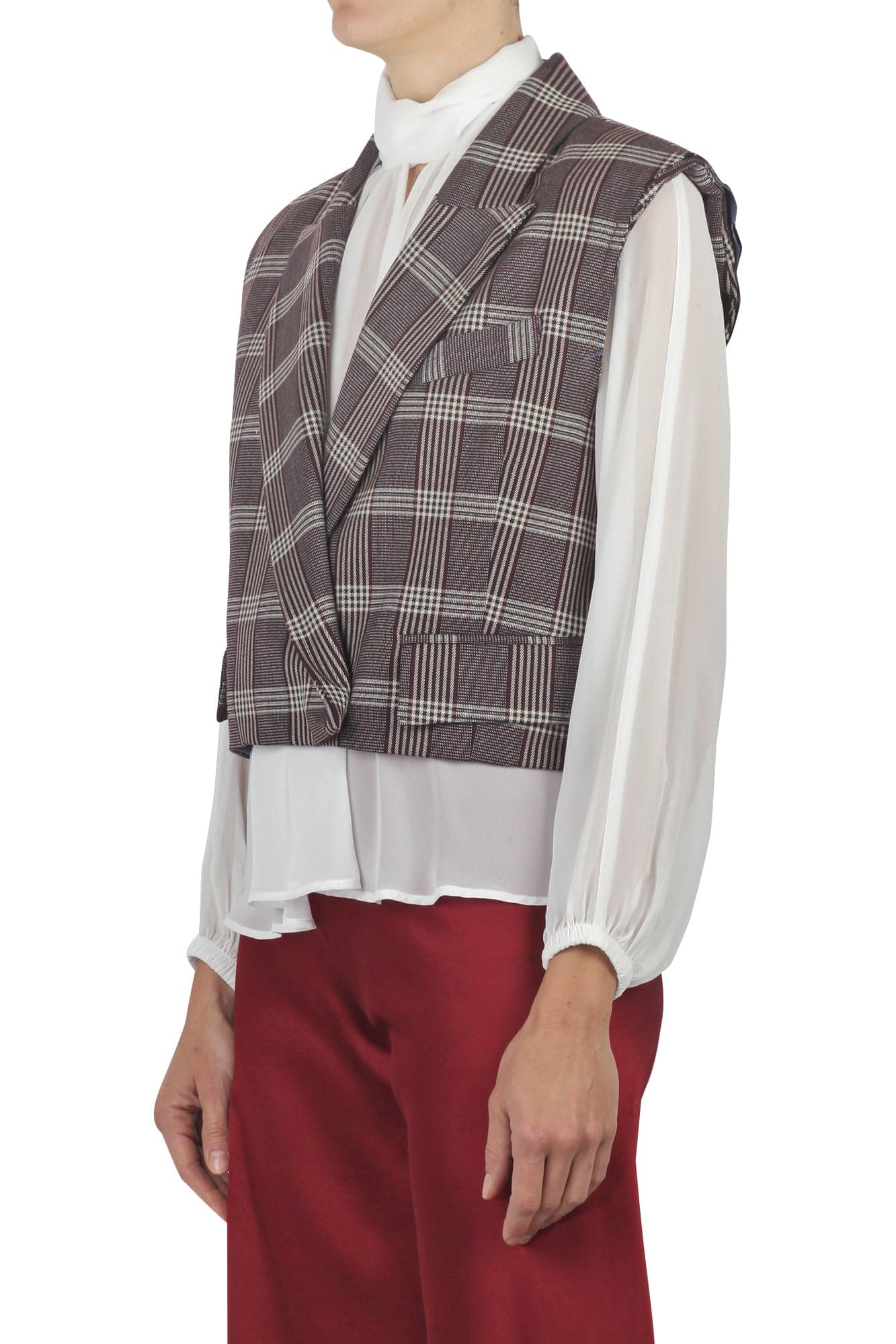 SO ALLURE So Allure - Gilet - 441067 - Fantasia Bordeaux da donna in Canotte e top Drestige - Casamassima, commercioVirtuoso.it