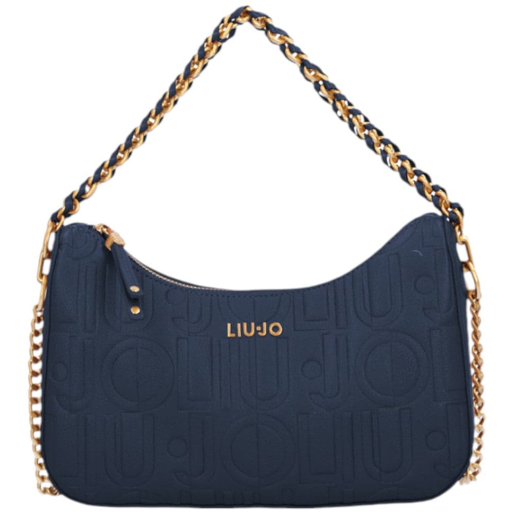 Liu Jo borsa a spalla hobo blu con logo linea Adonide AA5056E0538 Borse Liu Jo