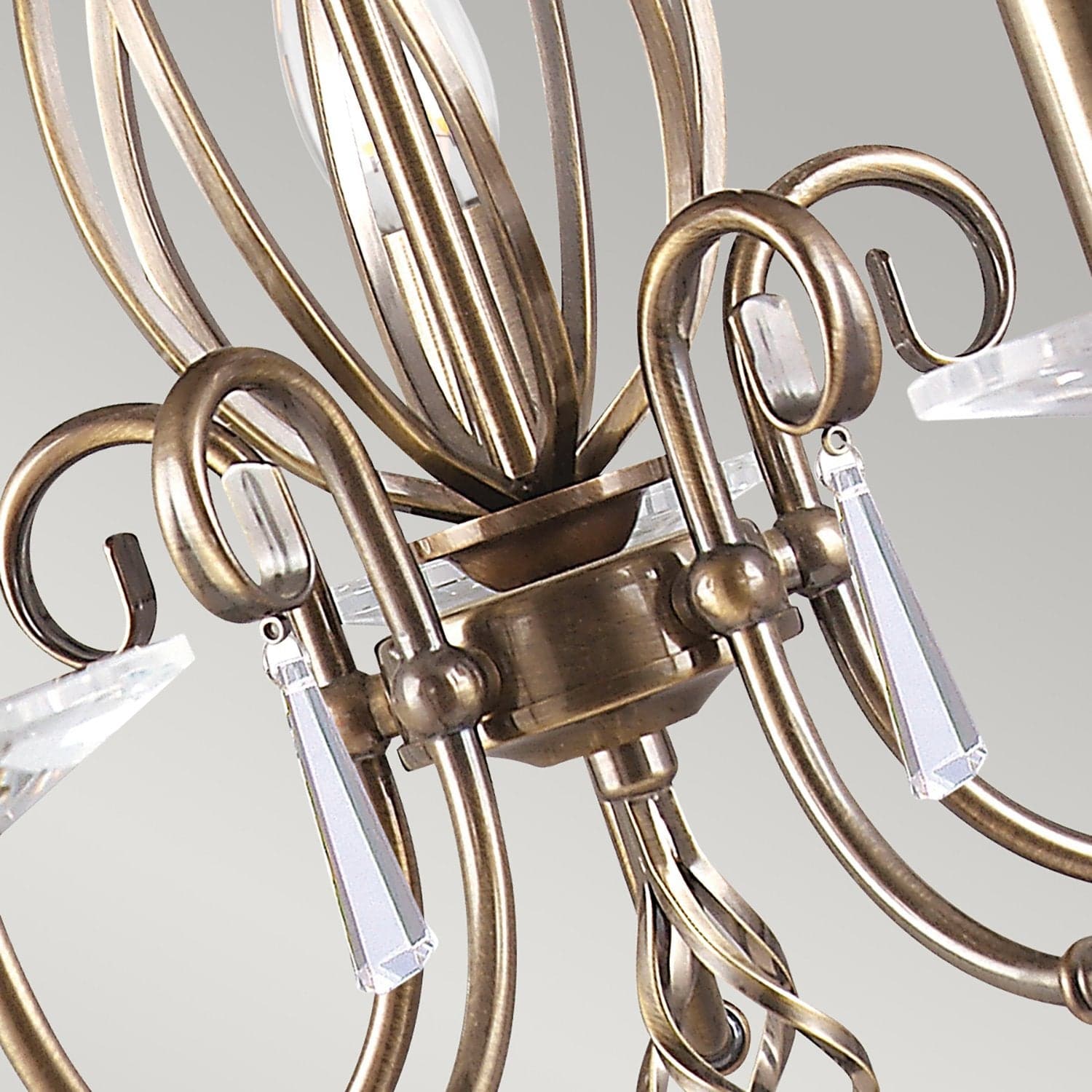 Lampadario Classico Aegean Acciaio Ottone Anticato 5 Luci E14 in Lampade a sospensione LuceArt - Montecorvino Pugliano, commercioVirtuoso.it