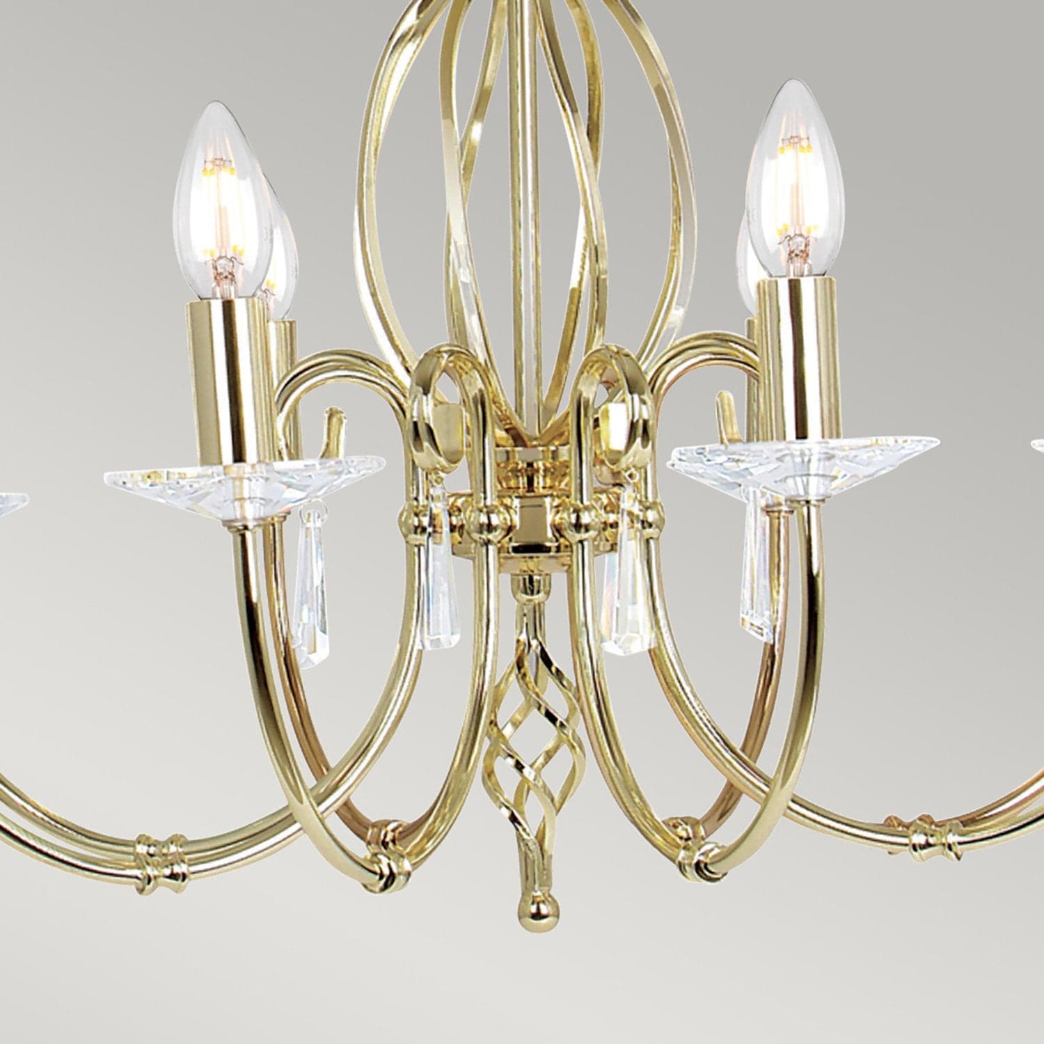 Lampadario Classico Aegean Acciaio Ottone Lucido 8 Luci E14 in Lampade a sospensione LuceArt - Montecorvino Pugliano, commercioVirtuoso.it