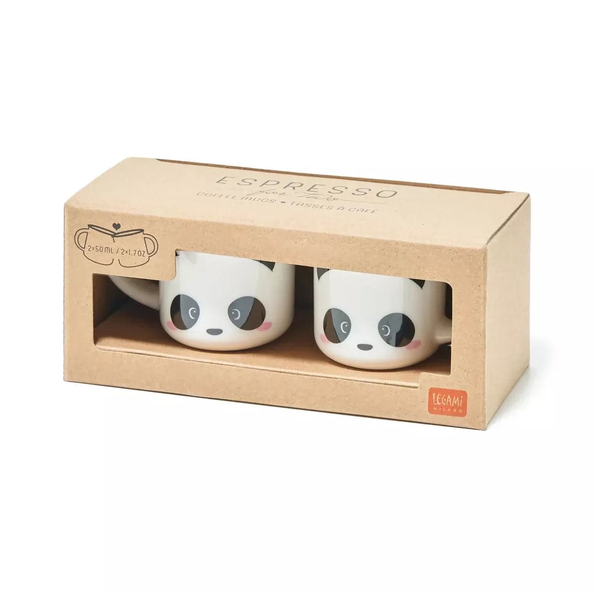 Set di 2 Tazzine da Caffè - Panda - Espresso For Two