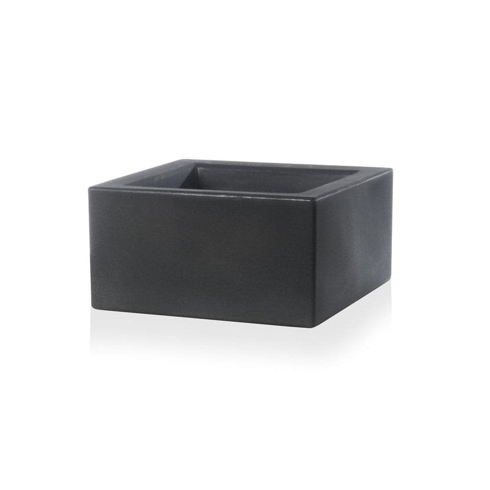 Vaso Moderno "Cubo Schio Basso" Essential in plastica da giardino per fiori e piante - 9