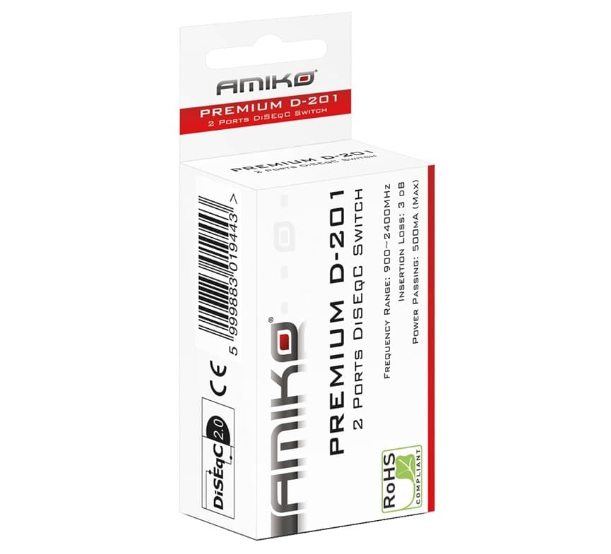 Diseqc 2x1 AMIKO PREMIUM D-201 in Interruttori multipli DFP Elettronica Store - Scafati, commercioVirtuoso.it