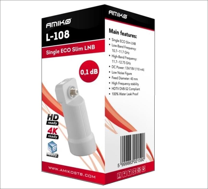LNB Single ECO Slim L-108 AMIKO in LNB DFP Elettronica Store - Scafati, commercioVirtuoso.it