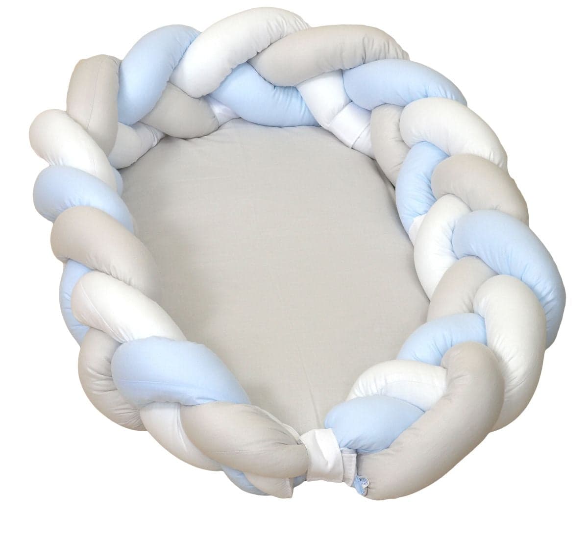 Riduttore Paracolpi con Treccia Paralcolpi 2in1 - 240 UNICOLOR WHITE GRAY BLUE Amy in Paraurti per letto La Casa Del Bebè - Napoli, commercioVirtuoso.it