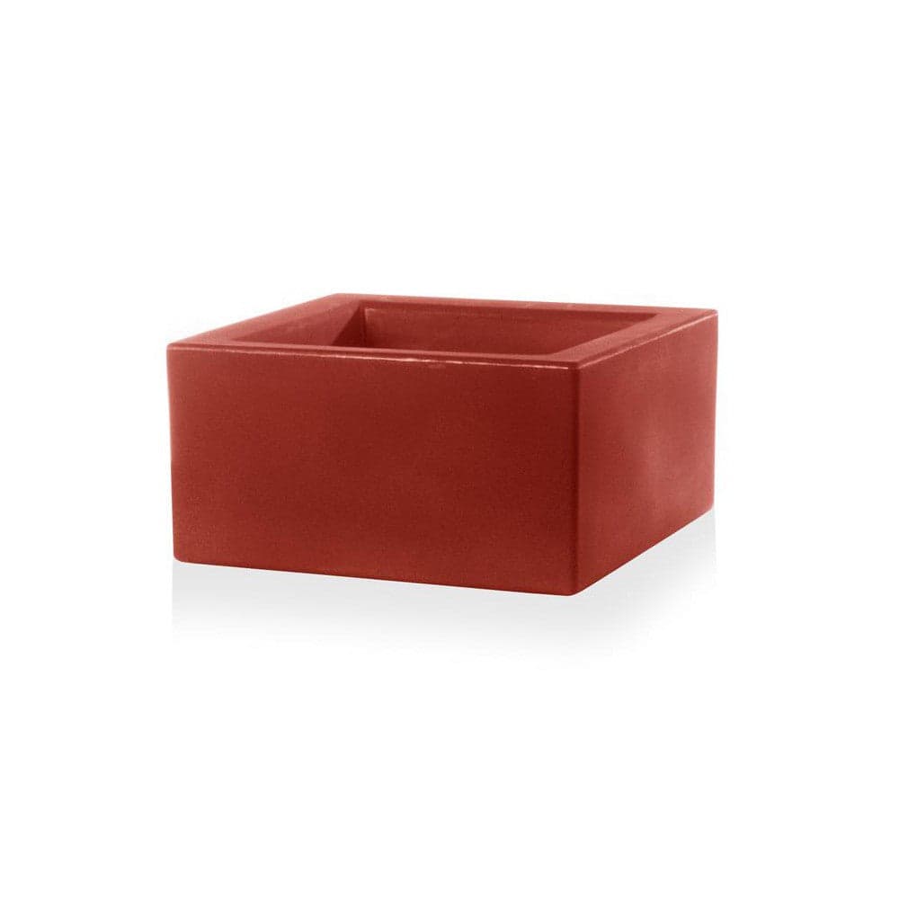 Vaso Moderno "Cubo Schio Basso" Essential in plastica da giardino per fiori e piante - 12