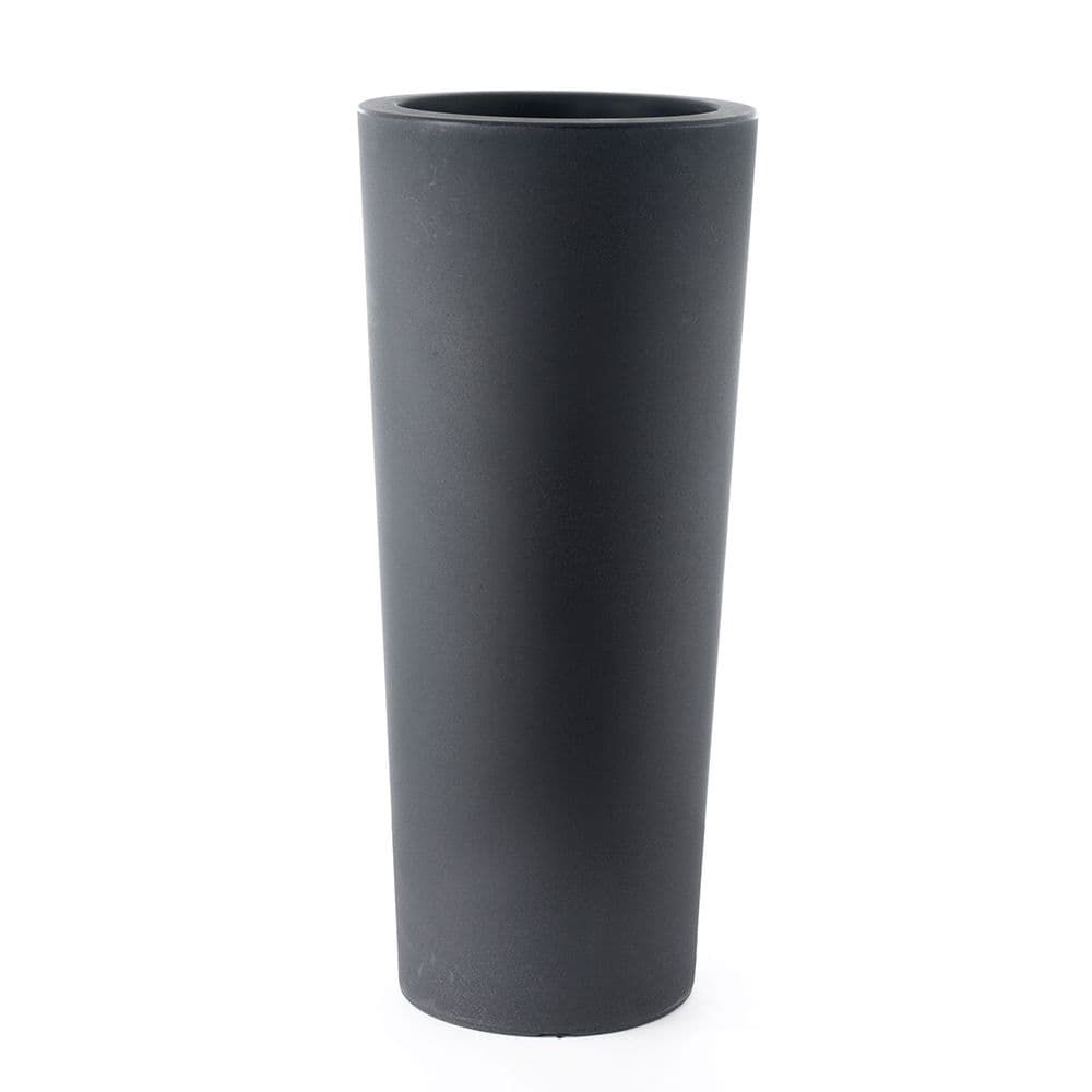 Vaso moderno "Cilindro Schio" Cono Essential in plastica da giardino per fiori e piante. - 6