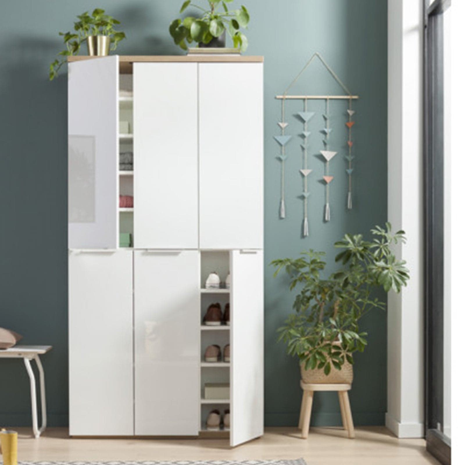 Scarpiera multiuso con 6 ante "Mundi" bianco laccato per interno armadio alto Casa e cucina/Organizzazione interni/Organizzazione guardaroba/Portascarpe/Scarpiere Decor Space - Altamura, Commerciovirtuoso.it