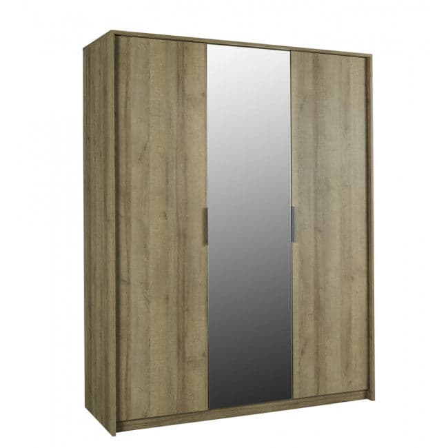 Armadio a Tre Ante Scorrevoli "paravia" Con Specchio Finitura Rovere H 193 Cm Casa e cucina/Arredamento/Camera da letto/Armadi Decor Space - Altamura, Commerciovirtuoso.it