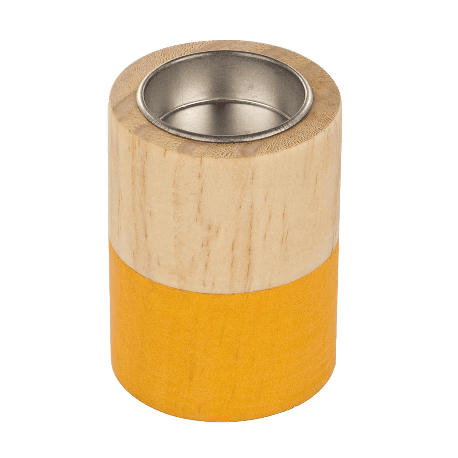 Porta candela block realizzato in legno in varie tonalità di colore - 5