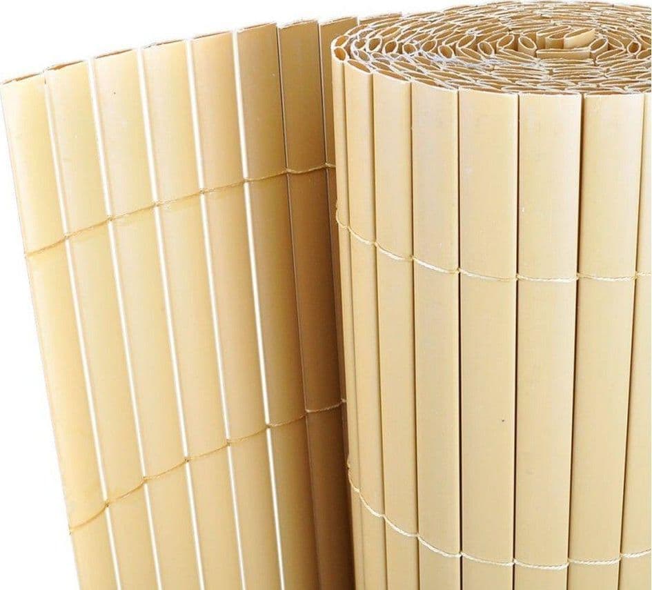 Arella doppia canniccio in PVC Avana ombreggiante per recinzioni - 3
