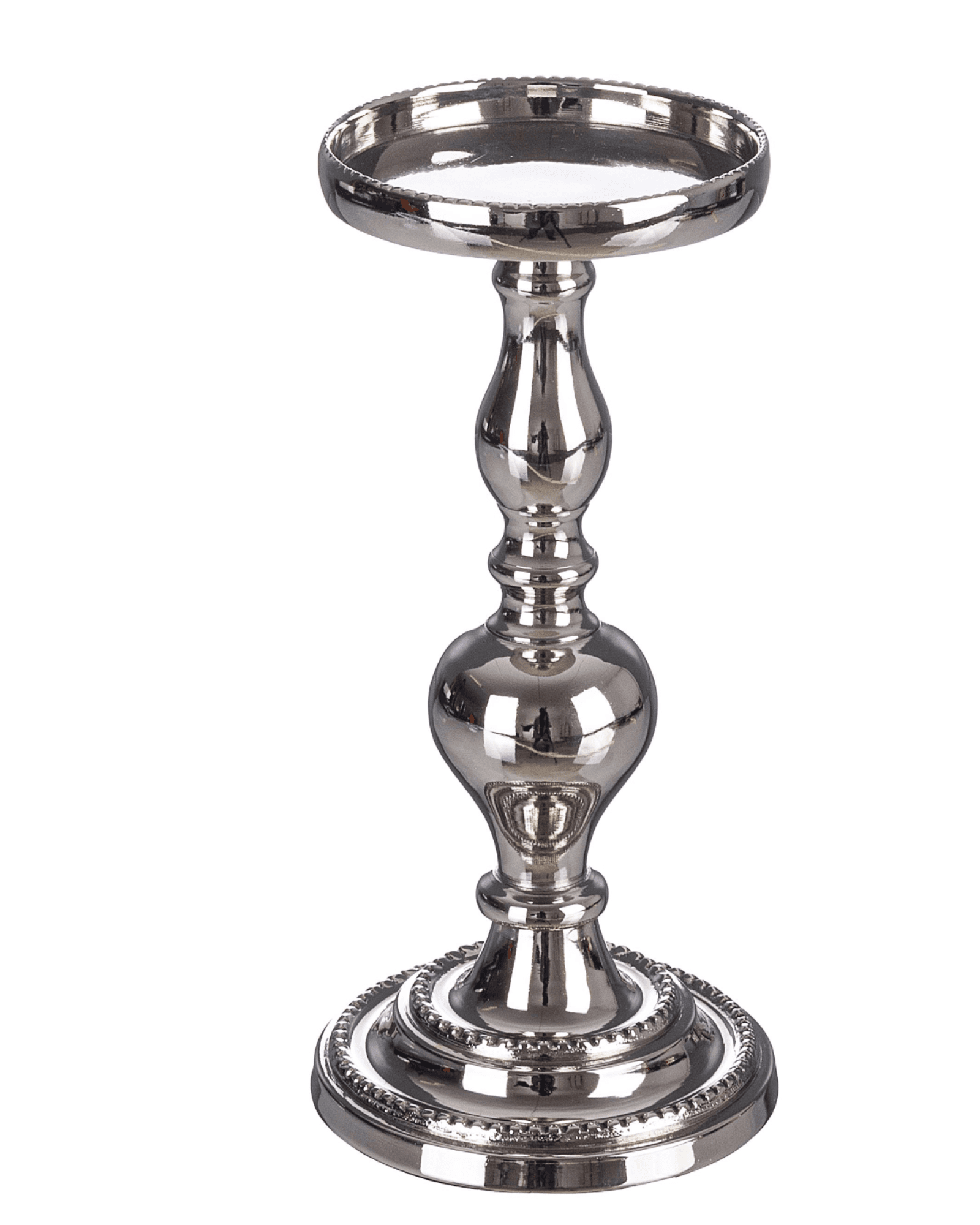 Candelabro darika con  dimensione h 25.5 cm in due tonalità di colore realizzato con alluminio - 3