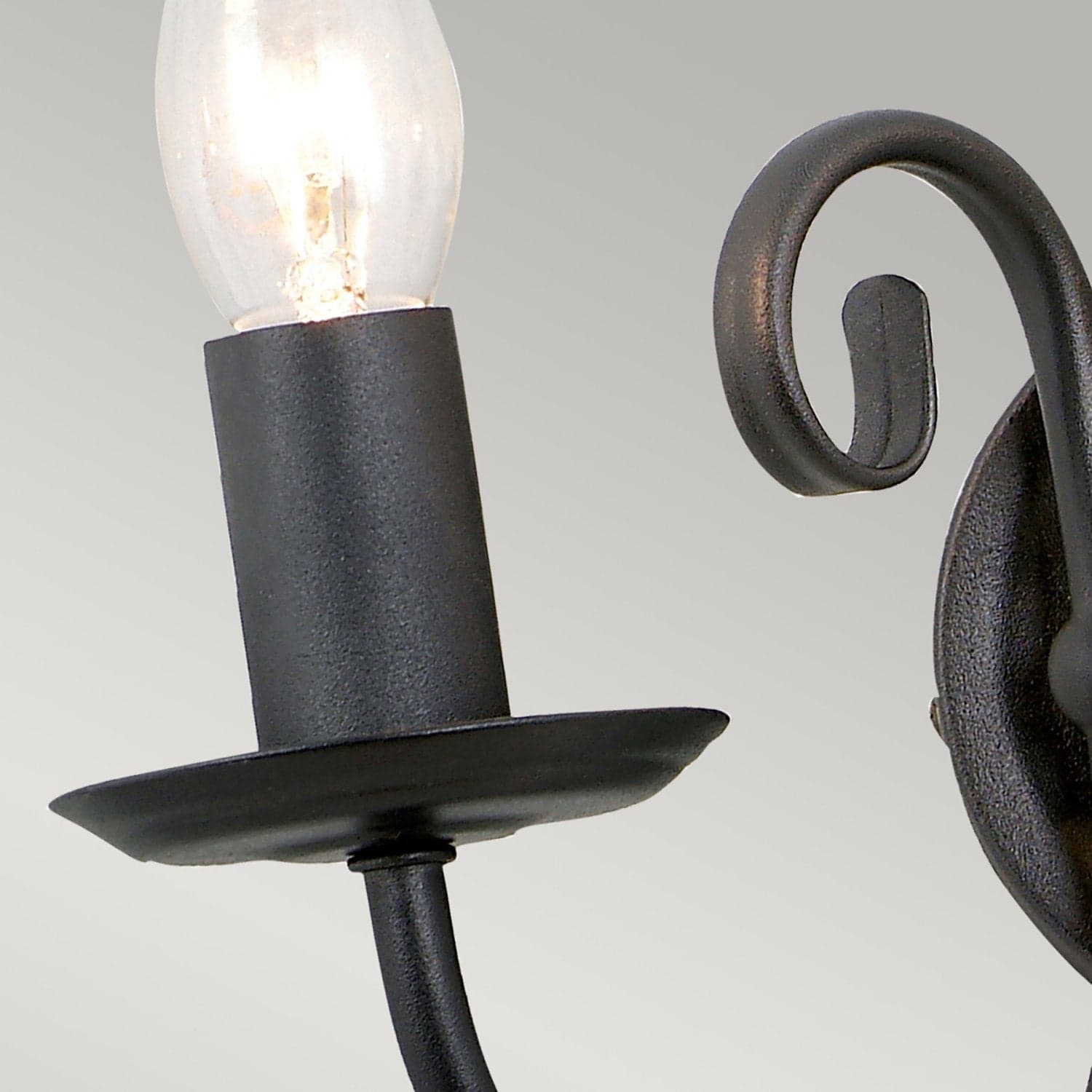 Applique Classica Artisan Acciaio Nero 2 Luci E14 in Applique LuceArt - Montecorvino Pugliano, commercioVirtuoso.it