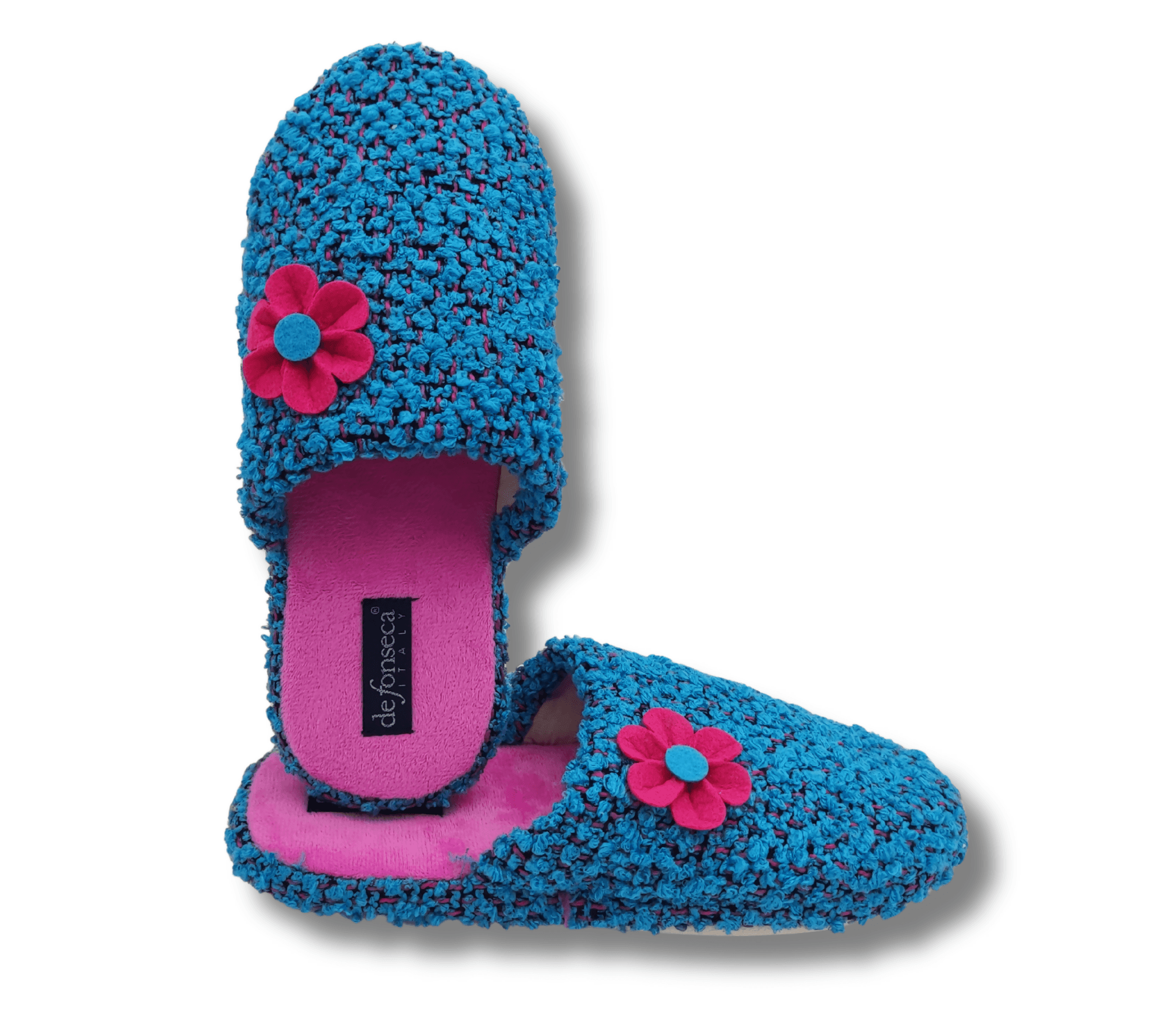 de fonseca Ciabatte Bouclé Suola in Gomma Antiscivolo, Pantofole Donna Estate Inverno in Cotone Traspirante in Ciabatte moda Primo Calzature - Venezia, commercioVirtuoso.it