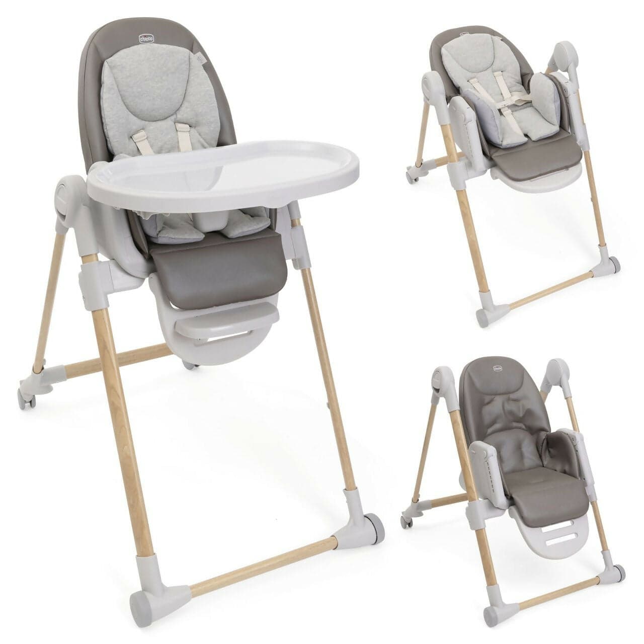 CHICCO Polly Armonia Seggiolone Evolutivo Pappa per Bambini da 0 Mesi a 40 kg, Seggiolone Reclinabile a Sdraietta con Altezza e Poggiapiedi Regolabili, 4 Ruote, Chiusura Compatta, grigio scuro, colore SCANDINAVIAN in Seggioloni Sanitaria Gioia del Bimbo - Villa San Giovanni, commercioVirtuoso.it