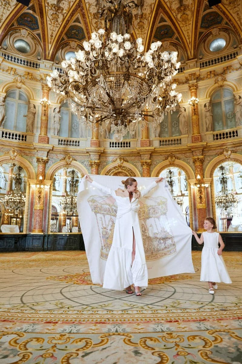 Mussola Grande Atelier Choux Carousel Pink 200cm x 200cm in Mussole La Casa Del Bebè - Napoli, commercioVirtuoso.it