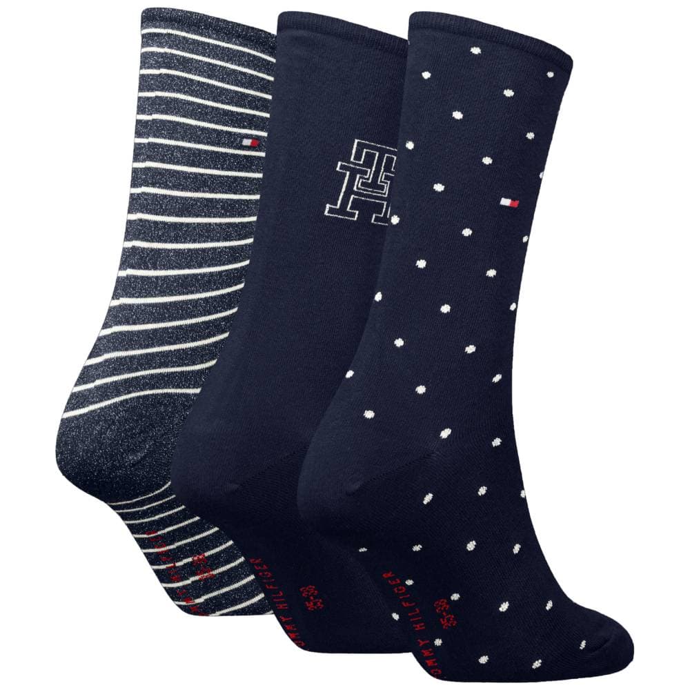 Tommy Hilfiger gift box 3 paia calzini da donna blu 701236464001 in Calze a pantofola Prodotti di Classe - Nocera Superiore, commercioVirtuoso.it