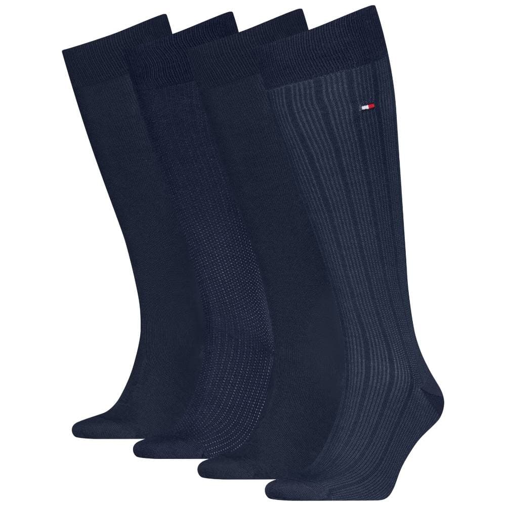 Tommy Hilfiger 4 paia di calzini blu al ginocchio 701235378001