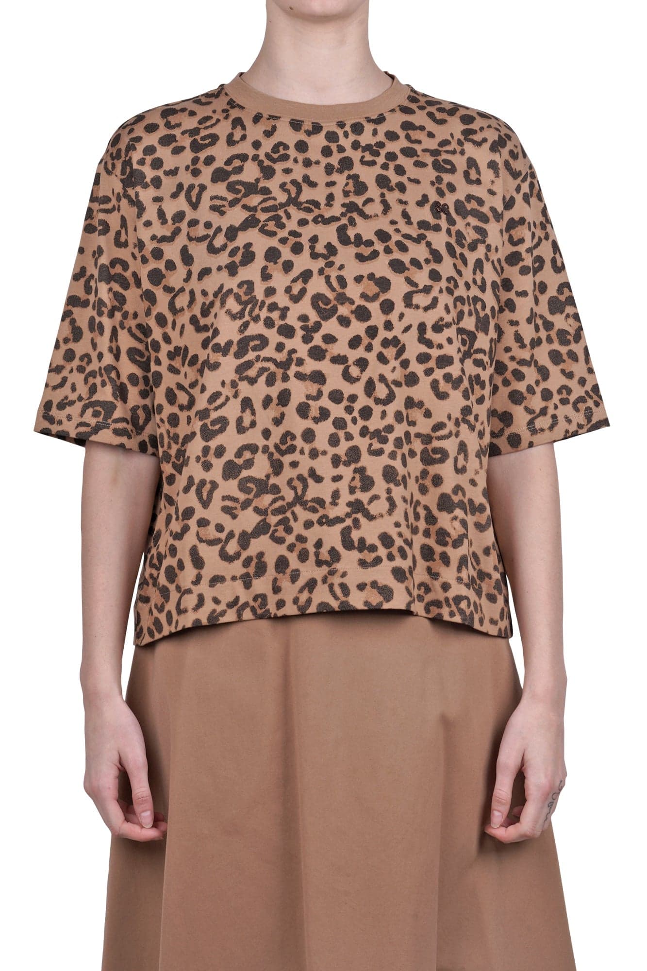Semi-Couture Semi Couture - T-shirt - 470943 - Fantasia Beige da donna in T-shirt Drestige - Casamassima, commercioVirtuoso.it