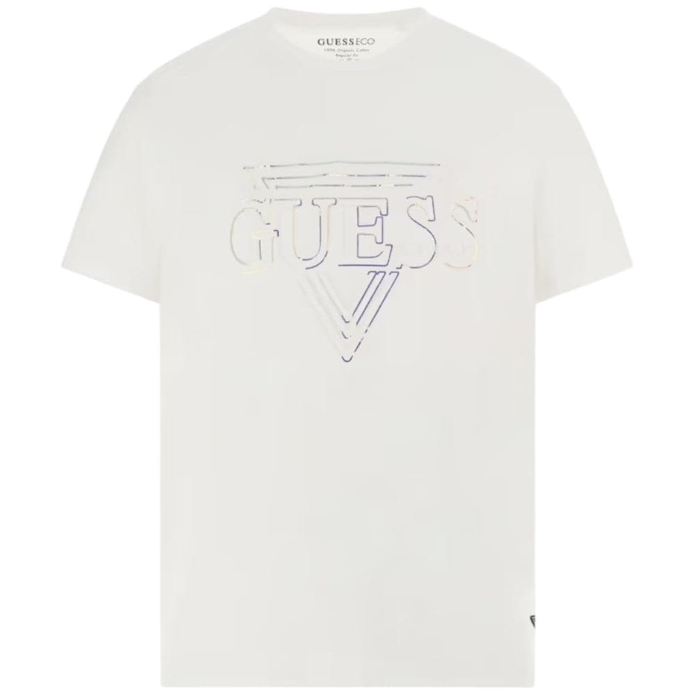 Guess t-shirt bianca logo Tringle Embossed M5RI62 K9RM1 G011