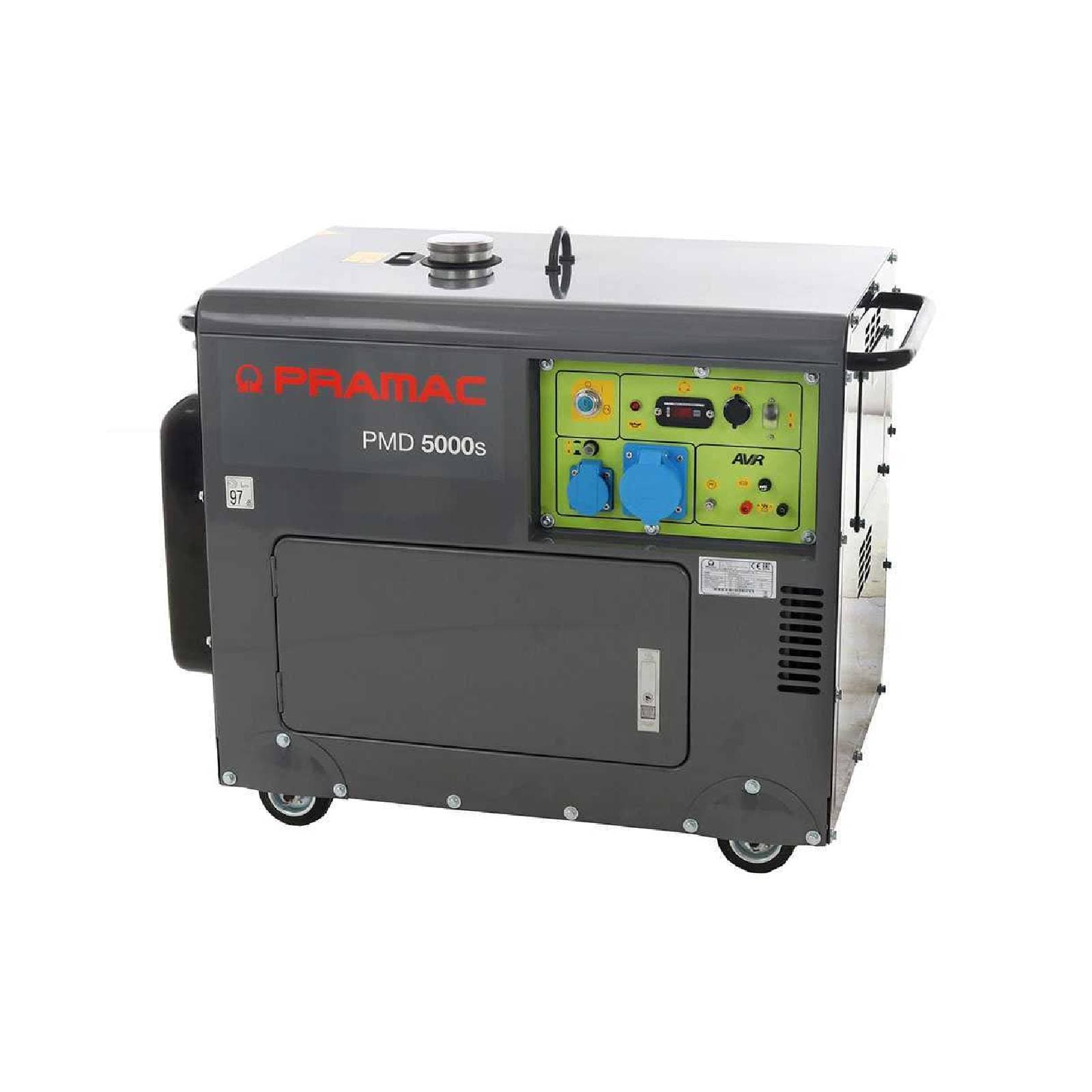 Generatore "PMD 5000 S" motore OHV monofase con funzionamento a diesel e avviamento elettrico 5000 W