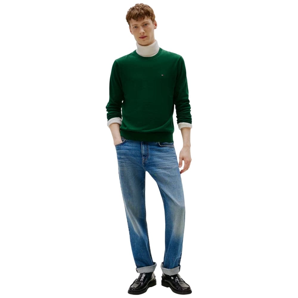 Tommy Hilfiger pullover verde bosco MW0MW39999MQ8 in Maglioni Prodotti di Classe - Nocera Superiore, commercioVirtuoso.it