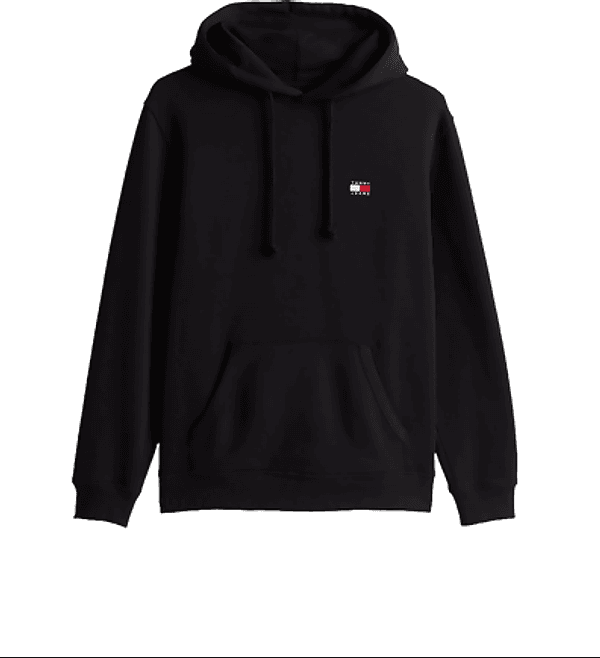 Felpa per uomo della Tommy Jeans con cappuccio e tascone centrale, in cotone in Felpe con cappuccio Loweconomy - Marineo, commercioVirtuoso.it
