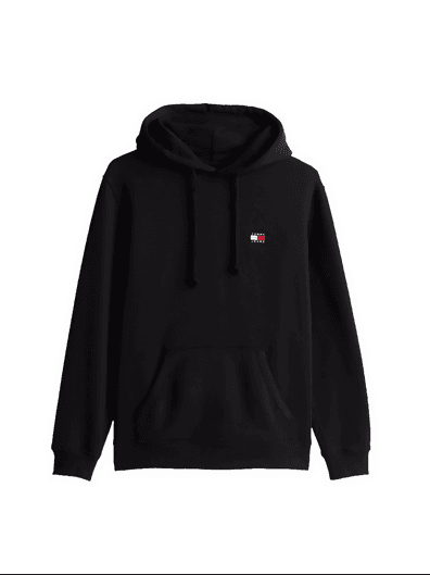 Felpa per uomo della Tommy Jeans con cappuccio e tascone centrale, in cotone in Felpe con cappuccio Loweconomy - Marineo, commercioVirtuoso.it