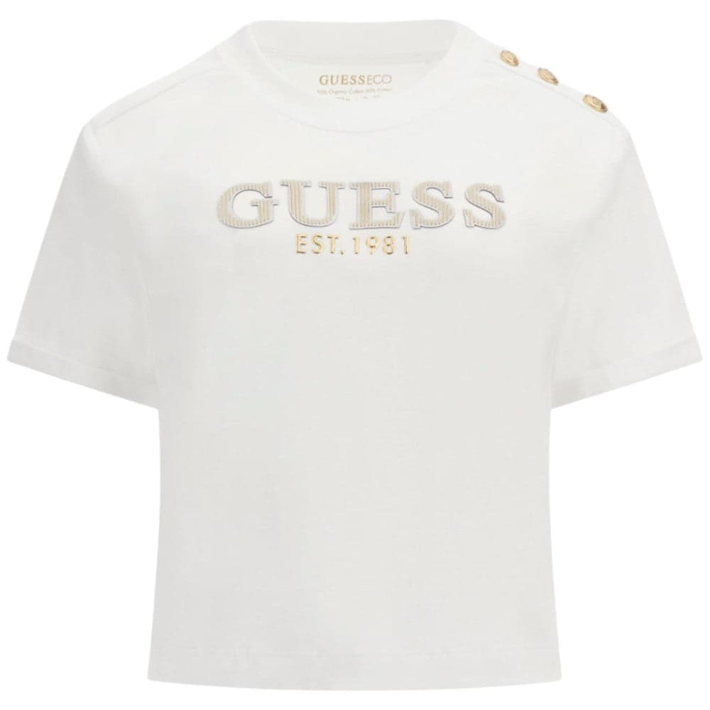 Guess t-shirt bianca cropped W5GI15 K8FQ4 G011 T-shirt Guess