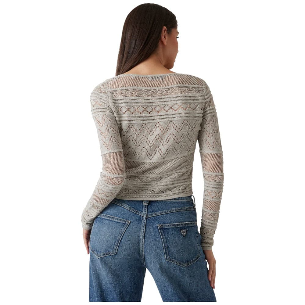 Guess cardigan traforato in lurex Nellie W5GR15 Z3E22 F97H Maglieria Guess