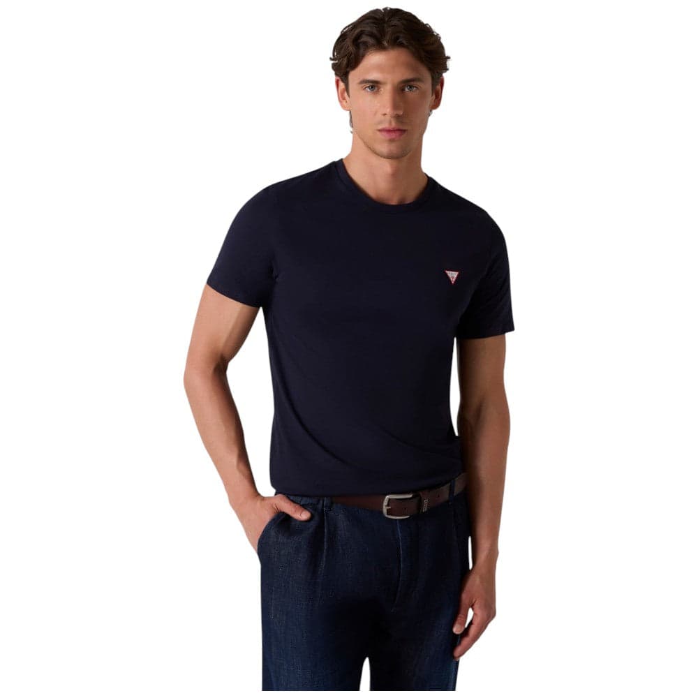 Guess t-shirt blu logo piccolo M2YI36 I3Z14 G7V2 T-shirt Guess