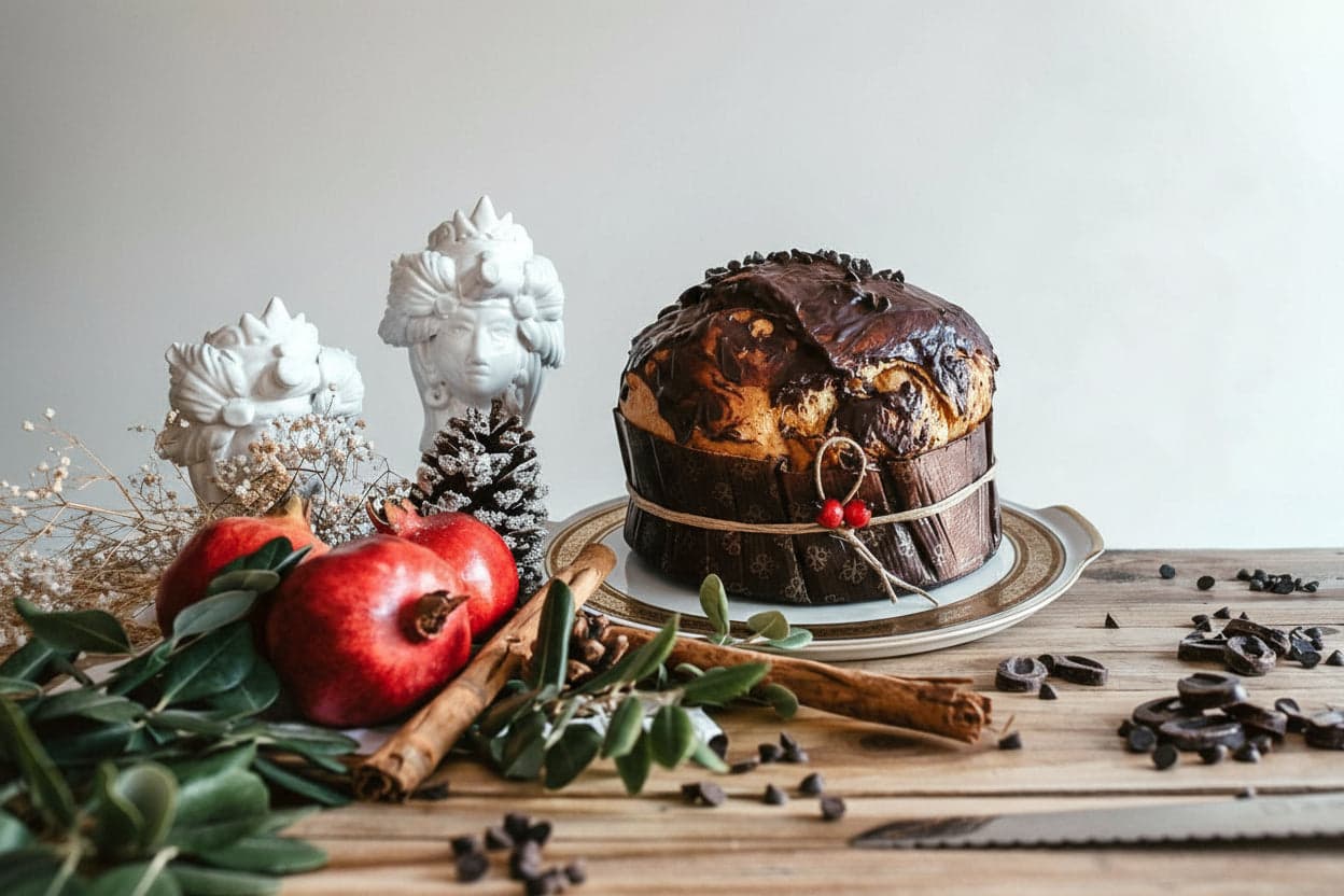 Panettone al cioccolato 1 kg in Panettoni Sicilya - Messina, commercioVirtuoso.it