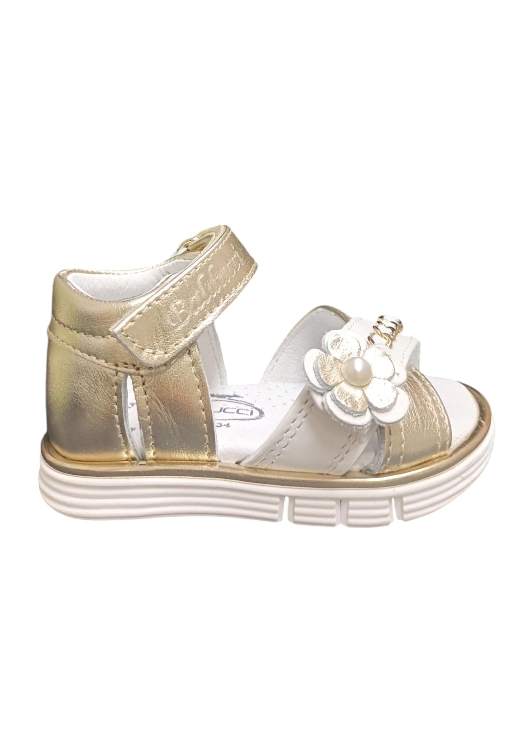 Scarpe sandalo tallonato Bambine balducci CITA  bianco-oro velcro - 6
