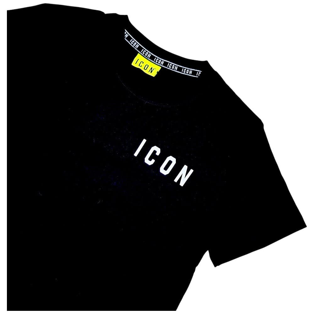 ICON t-shirt nera logo lato cuore ICUS2S5T022 T-shirt ICON